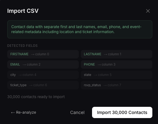 Confirm Your Import